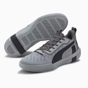 Puma Legacy Low Black Quarry Grey Basketball Shoes Sneakers 193601-01 Men’s 8.5
